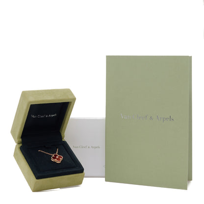 Van Cleef & Arpels 18K Rose Gold Diamond Bulls Eye Vintage Alhambra Pendant Necklace 5 of 5