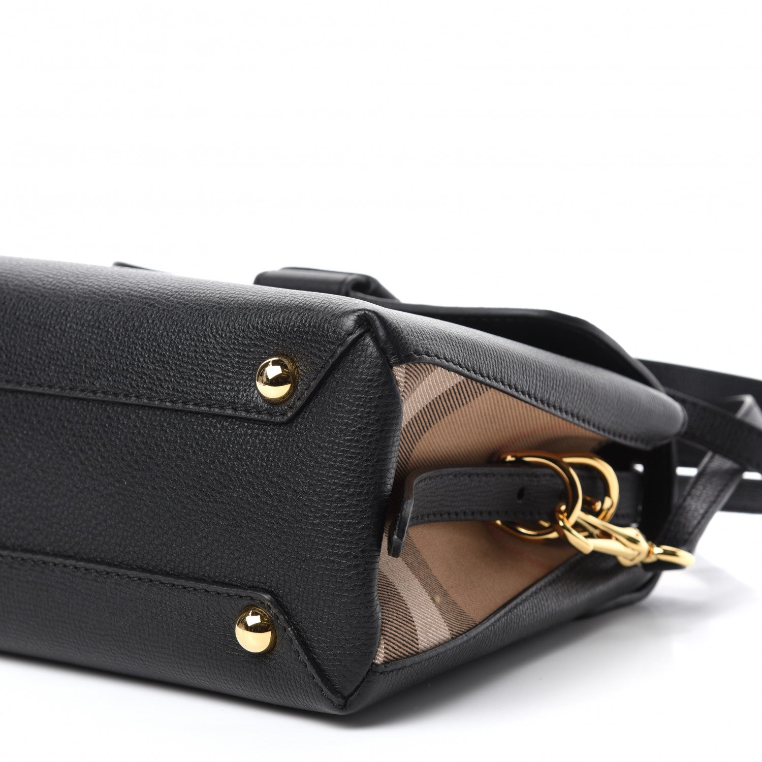 Burberry Derby Calfskin House Check Small Camberley Black 7 of 10