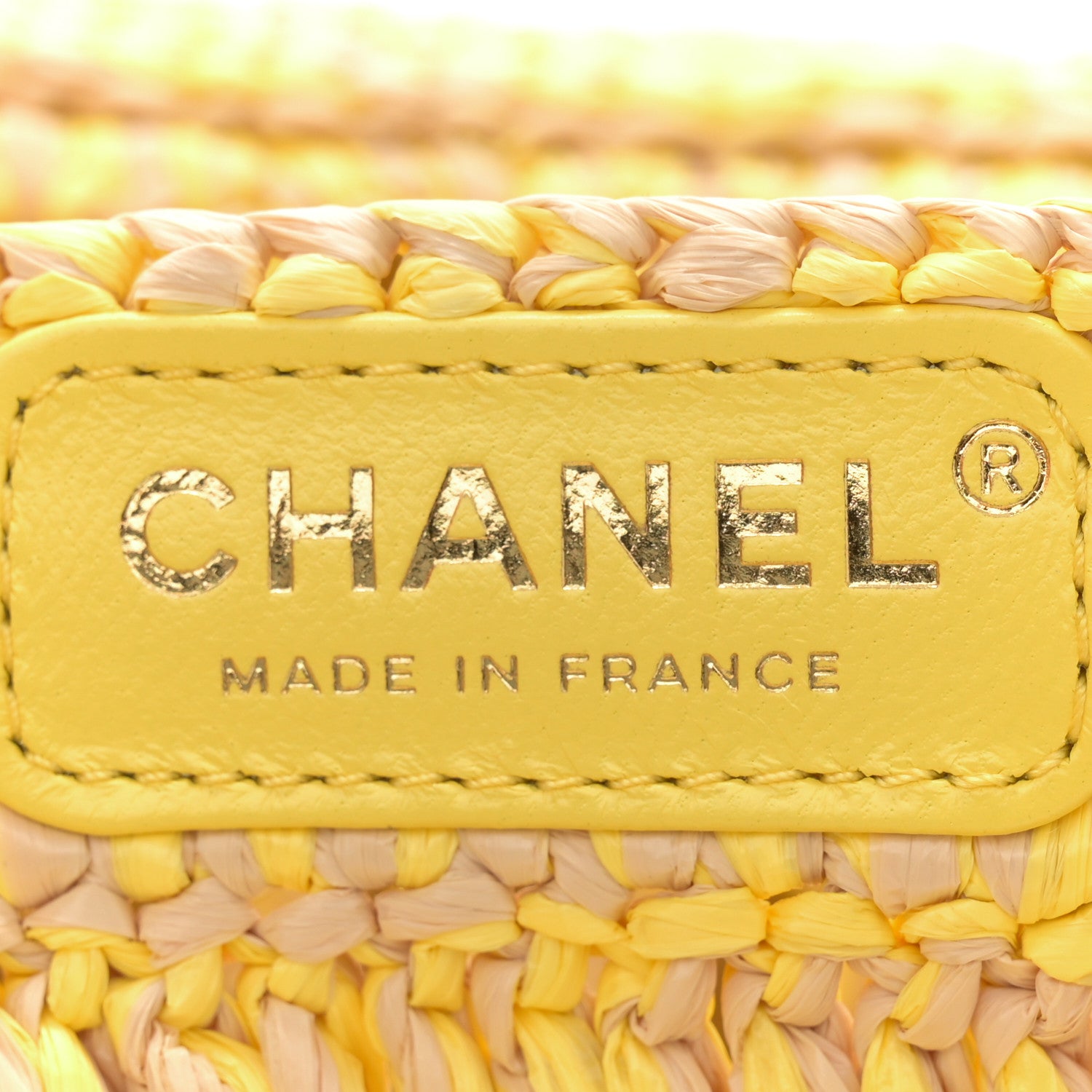 Chanel Straw Raffia Tote Beige Yellow 8 of 12