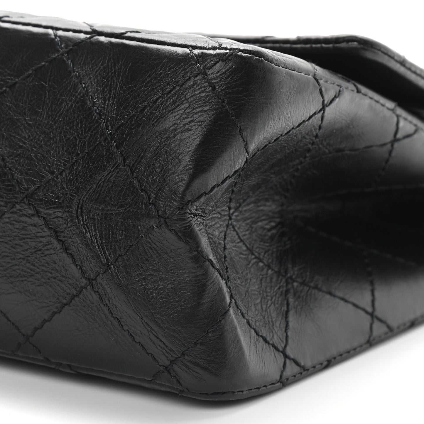 Aged Calfskin Quilted 2.55 Reissue 226 Flap Black