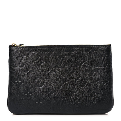 Louis Vuitton Empreinte Double Zip Pochette Black 1 of 9