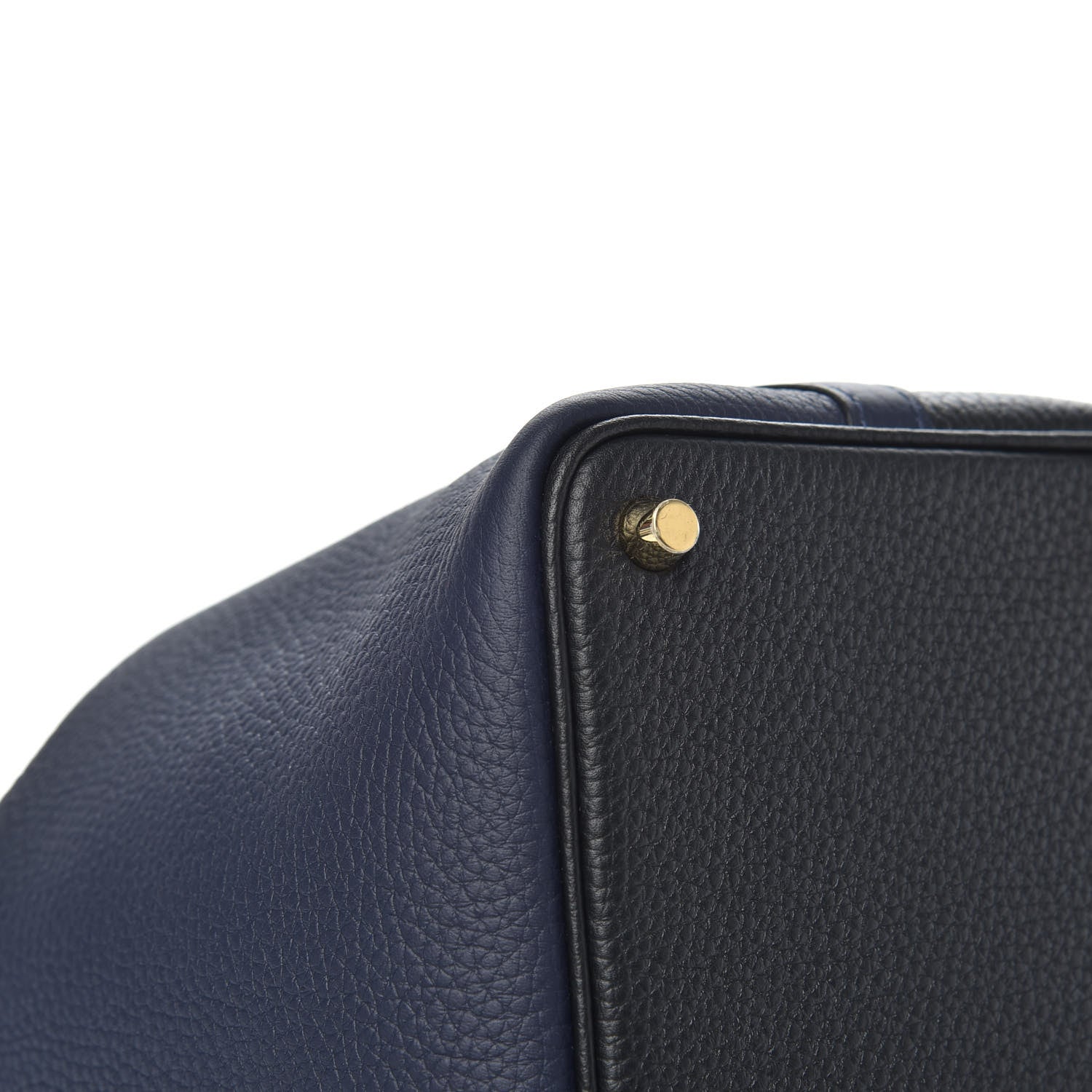 Hermes Taurillon Clemence Casaque Picotin Lock 18 PM Blue Nuit Black Bleu Frida 8 of 10