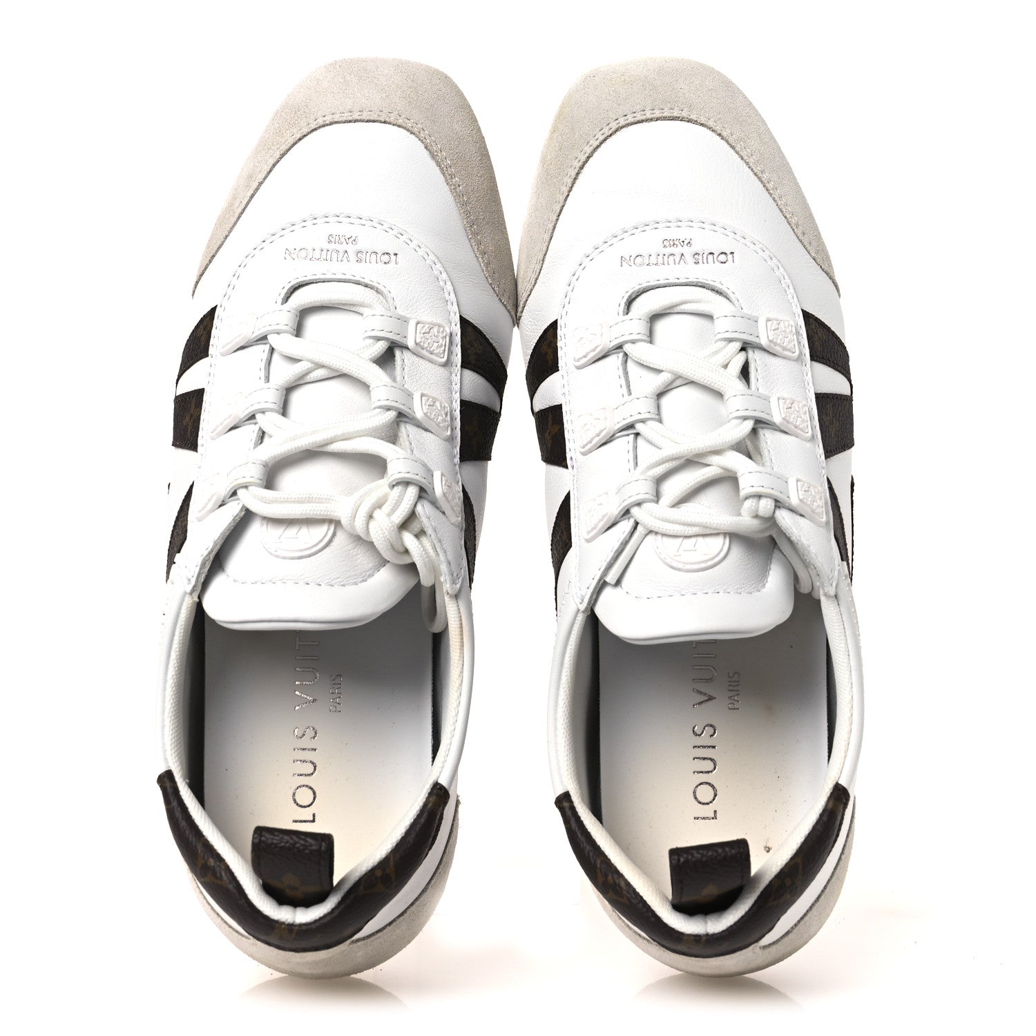 Louis Vuitton Monogram Calfskin Womens LV Sneakerina 37 White 2 of 12