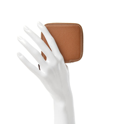 Hermes Epsom Silk'in Coin Purse Gold 2 of 7
