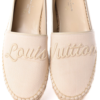 Louis Vuitton Canvas Waterfall Espadrille Flats 36 Ecru 11 of 14
