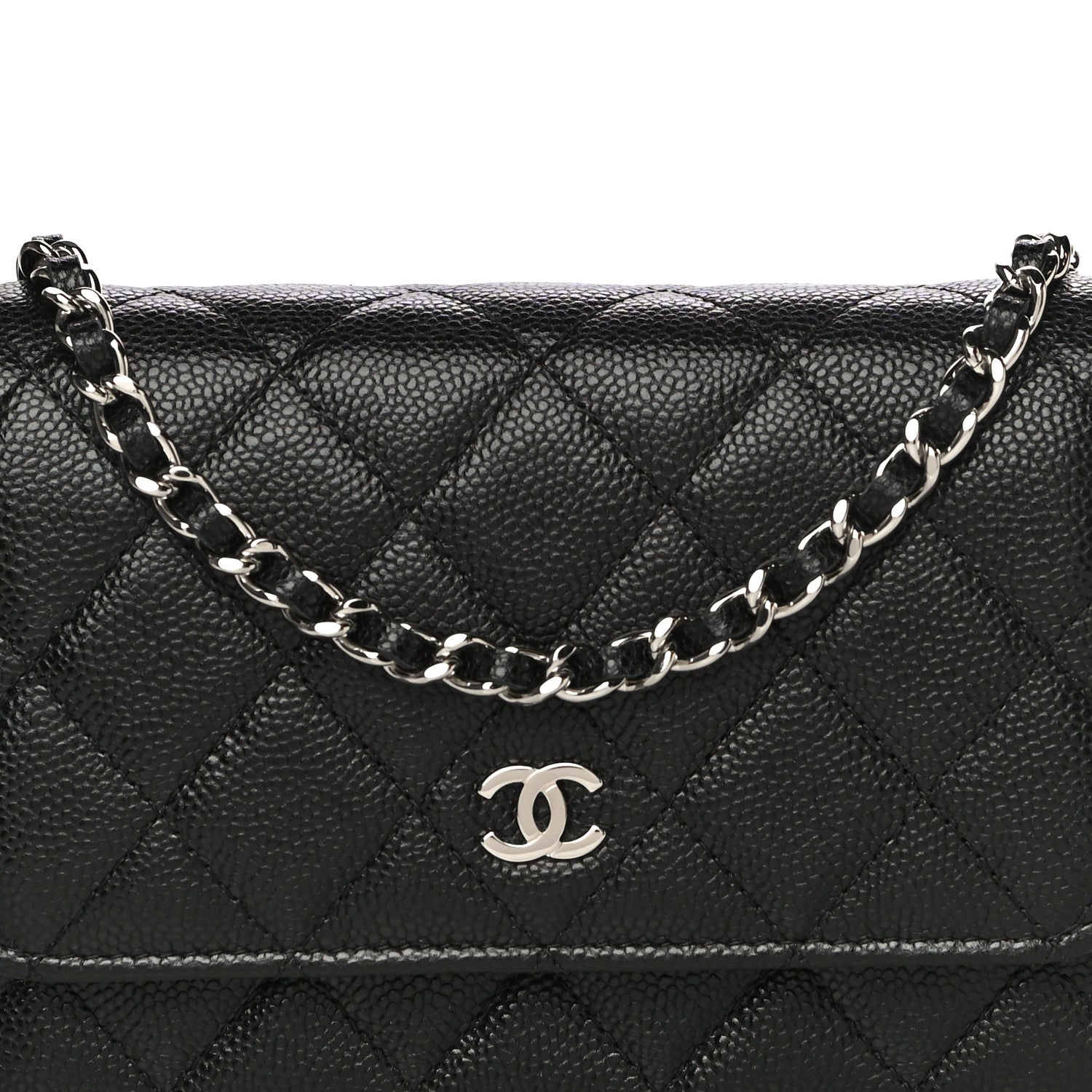 Chanel Caviar Quilted Mini Wallet On Chain WOC Black 8 of 11