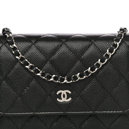 Chanel Caviar Quilted Mini Wallet On Chain WOC Black 8 of 11