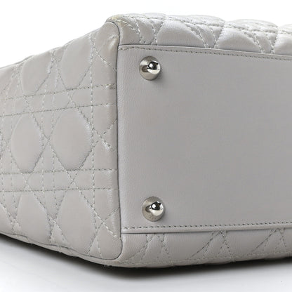 Christian Dior Lambskin Cannage Large Lady Dior Light Grey 8 of 9