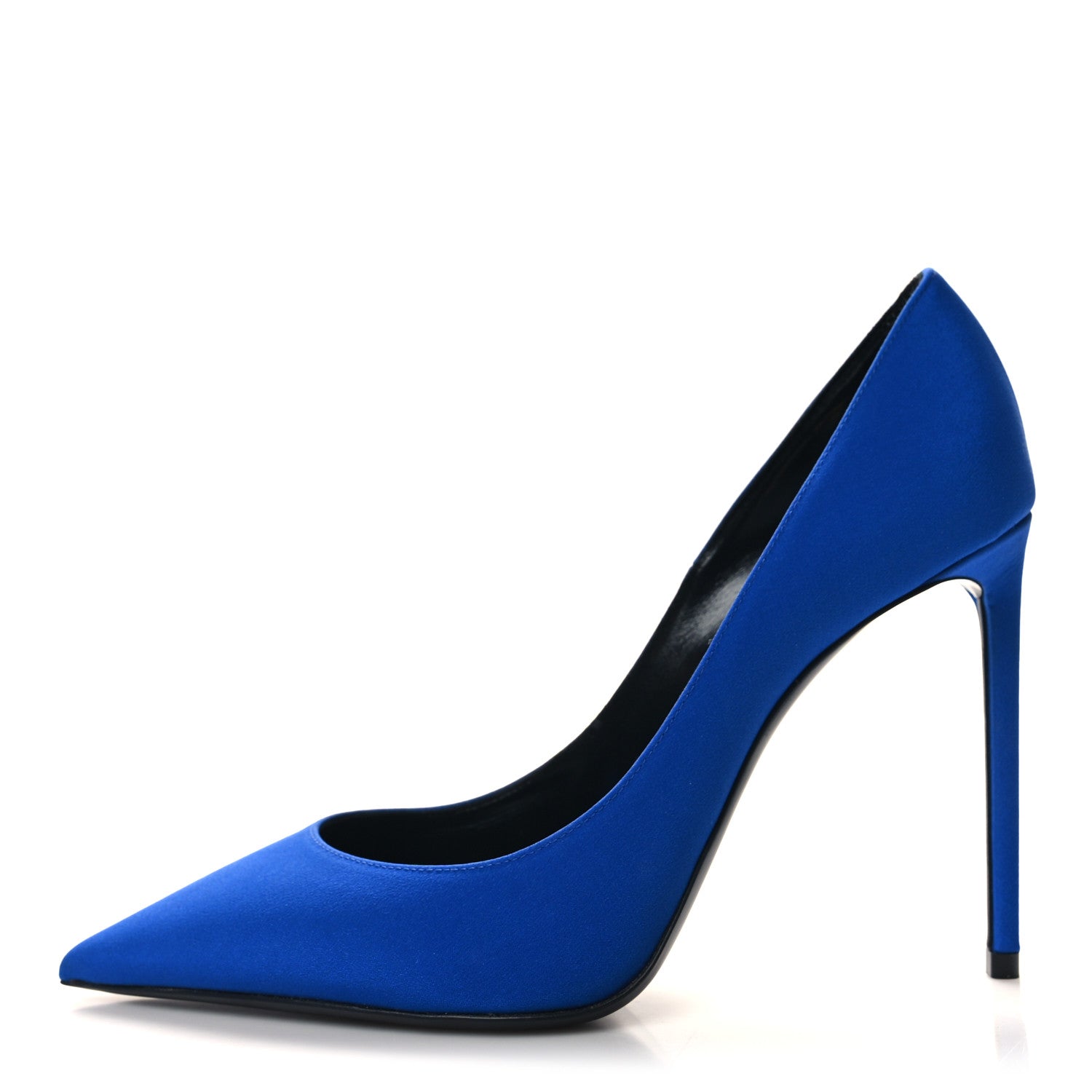 Saint Laurent Crepe Satin Zoe 105 Pump 38.5 Picasso Blue 1 of 9