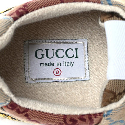 Gucci Monogram Multicolor Mens Rhyton Sneakers 8 Yellow Blue Great White Tabasco 6 of 8