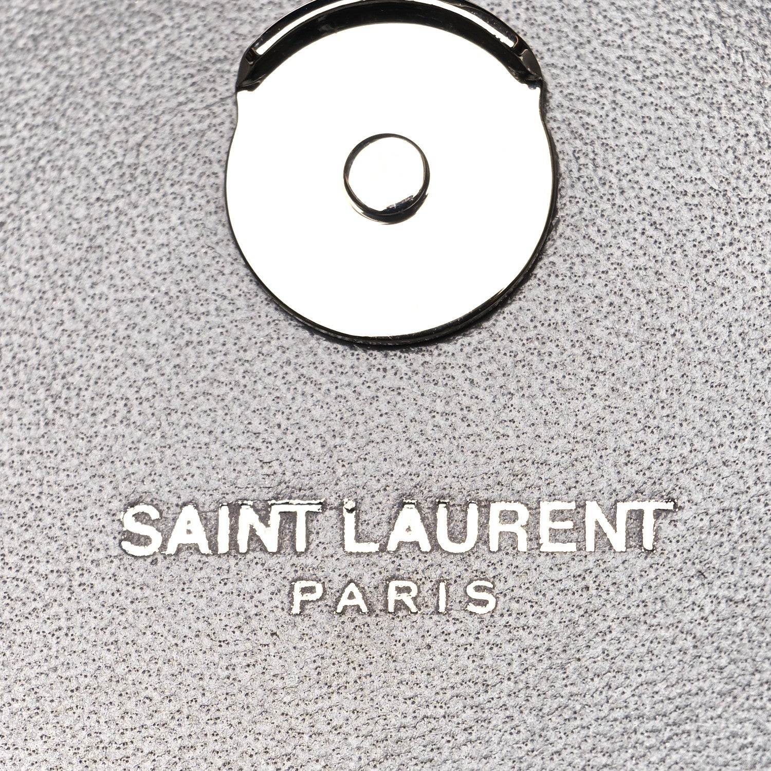 Saint Laurent Calfskin Crocodile Embossed Kate Monogram Tassel Chain Wallet Fog 6 of 11