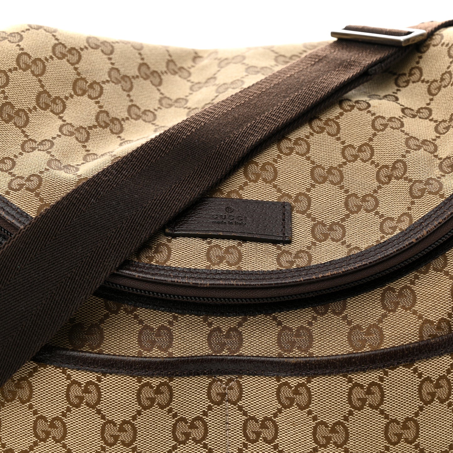 Monogram Natural Pigskin Large Diaper Bag Beige Ebony Cocoa Dark Chocolate