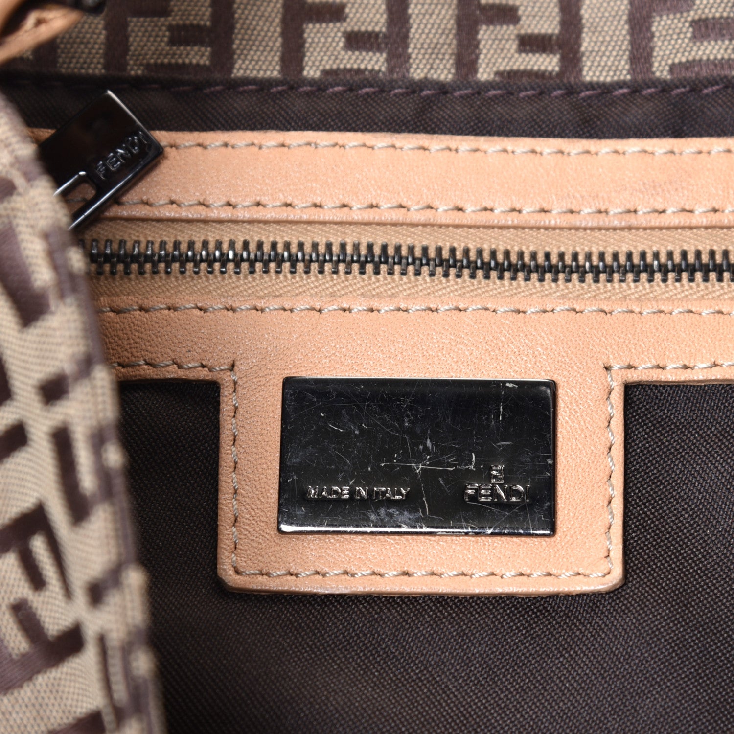 Fendi Zucchino Baguette Tan 6 of 8