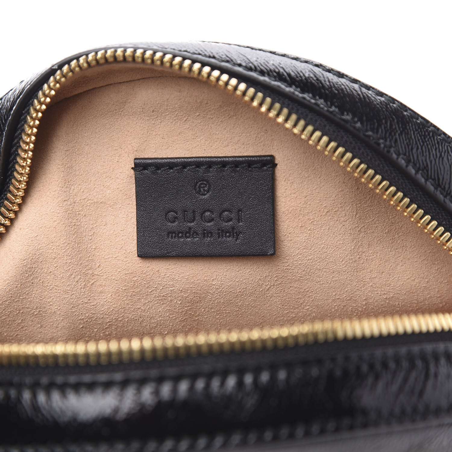 Gucci Suede Patent Web Mini Ophidia Round Shoulder Bag Black 6 of 10
