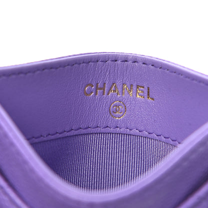 Chanel Caviar Quilted Card Holder Purple 6 of 9