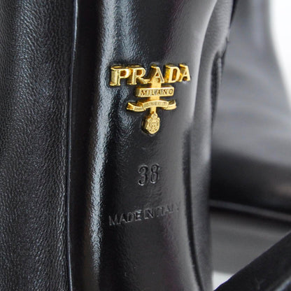 Prada Leather Ankle Boots 38 Black 6 of 6