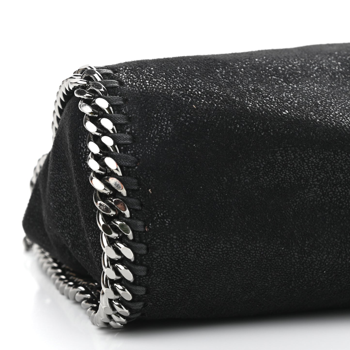 Shaggy Deer Mini Falabella Fold Over Tote Black