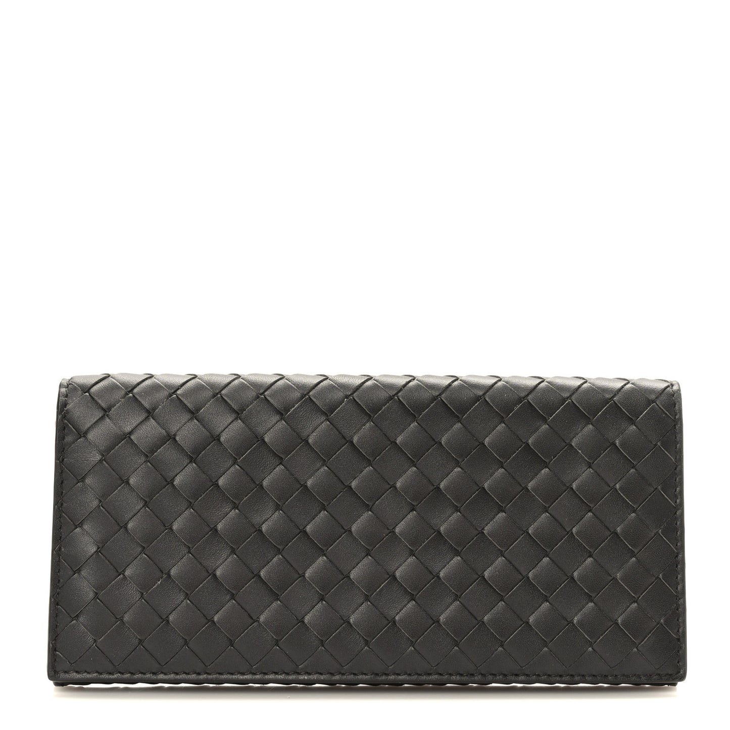 Nappa Intrecciato Flap Wallet Black
