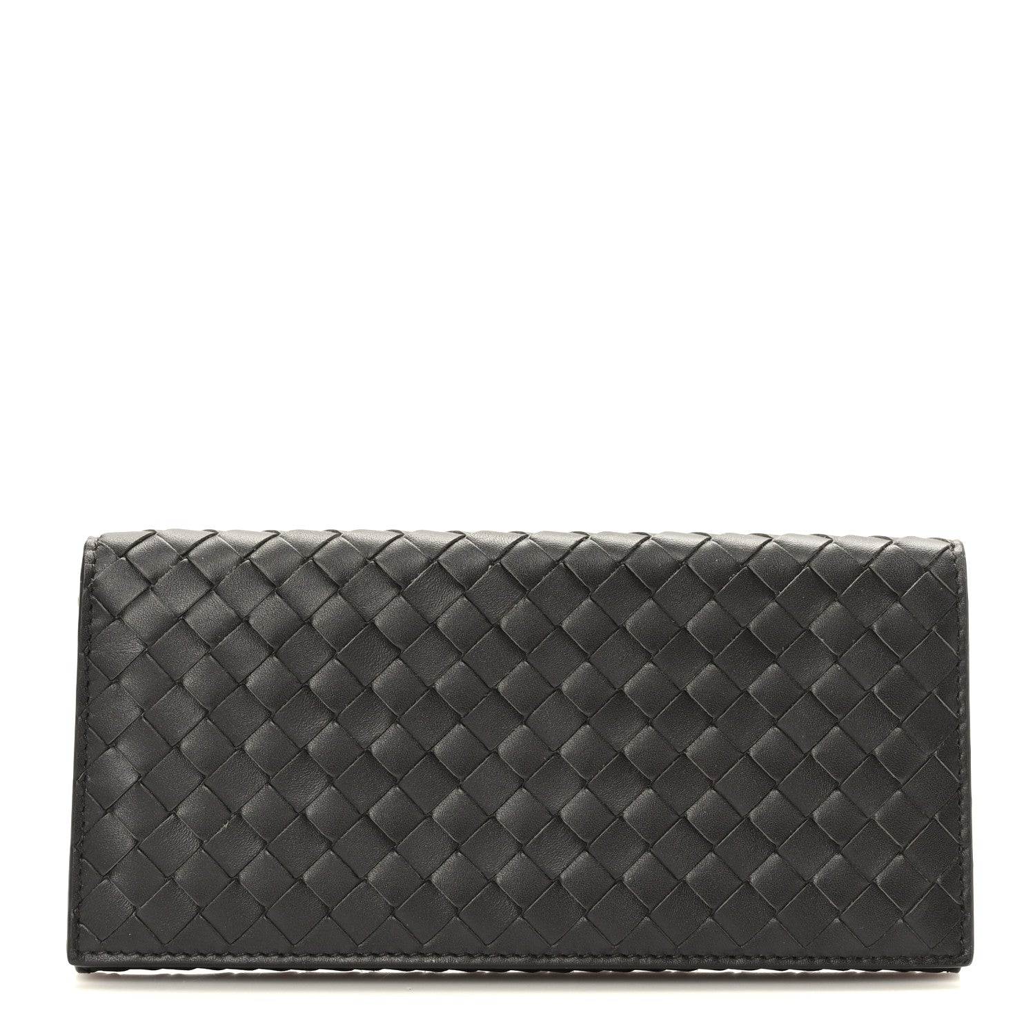 Bottega Veneta Nappa Intrecciato Flap Wallet Black 1 of 7