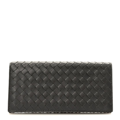 Bottega Veneta Nappa Intrecciato Flap Wallet Black 1 of 7