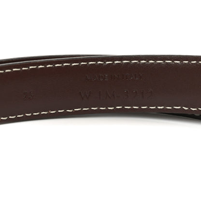 Celine Box Calfskin Small 18mm Triomphe Belt 75 30 Chestnut 4 of 5