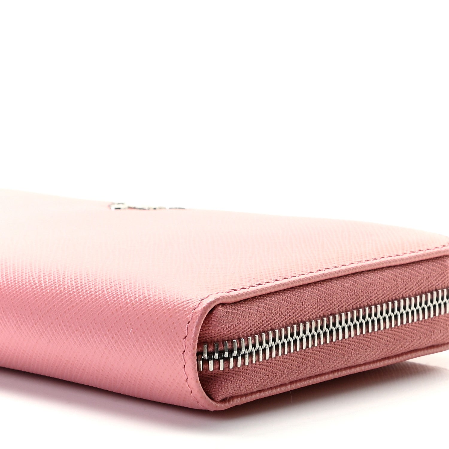 Prada Saffiano Colour Zip Around Wallet Petalo Fuoco 5 of 8