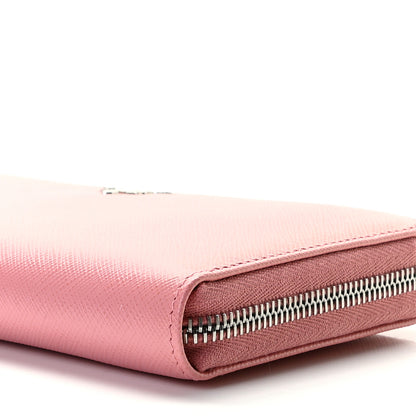 Prada Saffiano Colour Zip Around Wallet Petalo Fuoco 5 of 8
