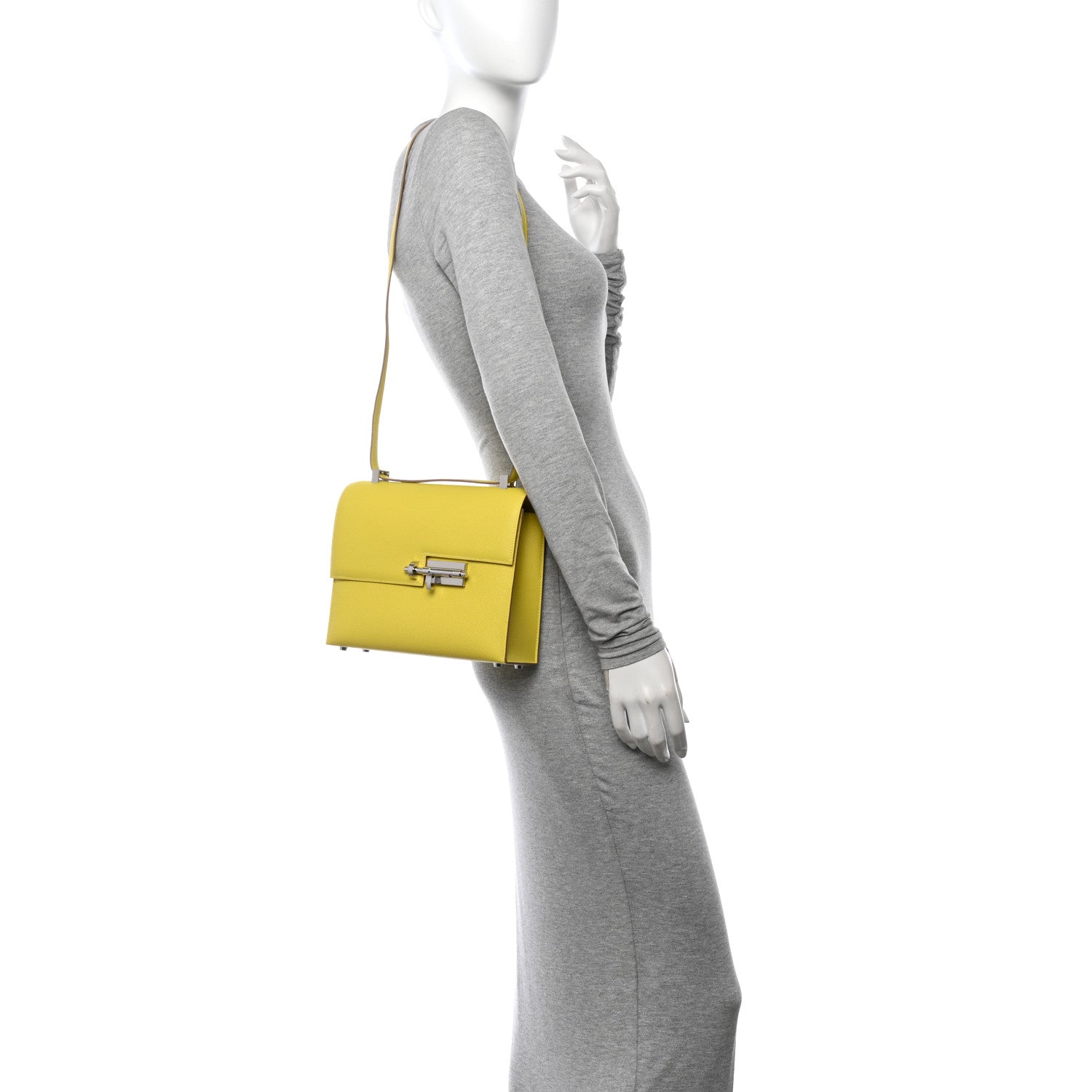Hermes Epsom Verrou 21 Lime 2 of 11