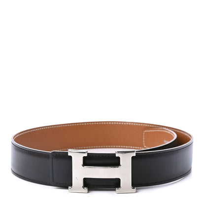 Hermes Box Courchevel 24mm H Belt 65 Black Gold 1 of 4