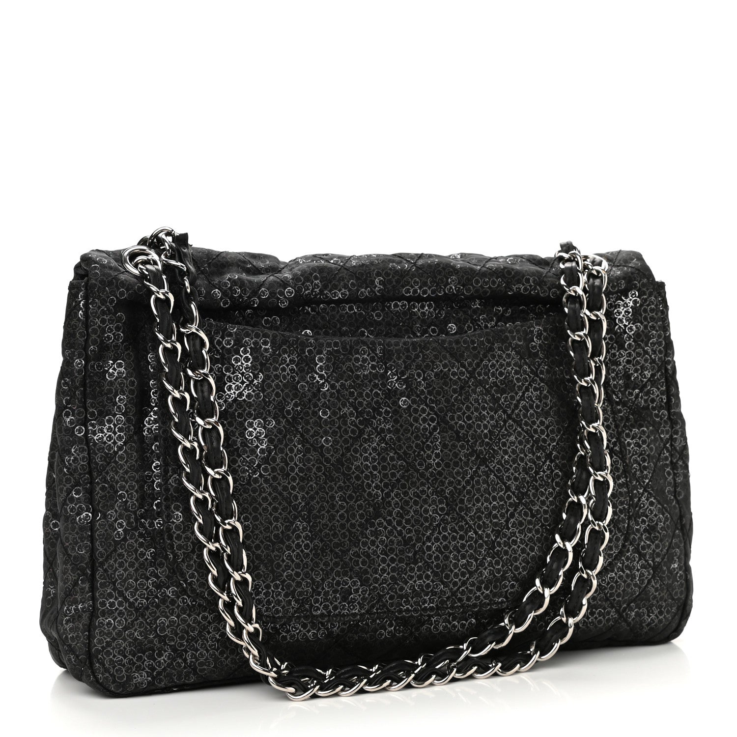 Chanel Hidden Sequin Maxi Flap Black 2 of 11