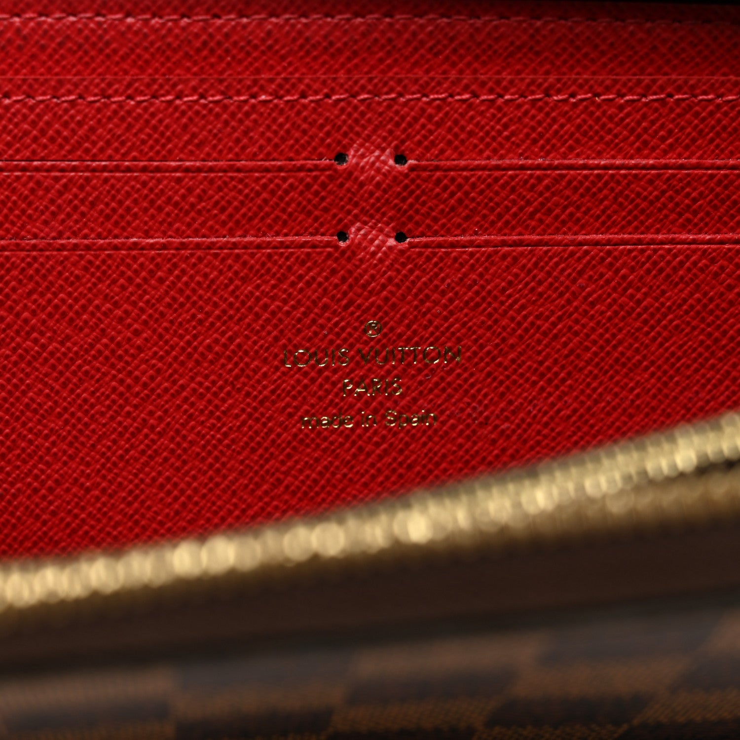 Louis Vuitton Damier Ebene Clemence Wallet Cherry 6 of 10