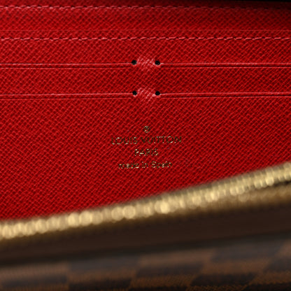 Louis Vuitton Damier Ebene Clemence Wallet Cherry 6 of 10