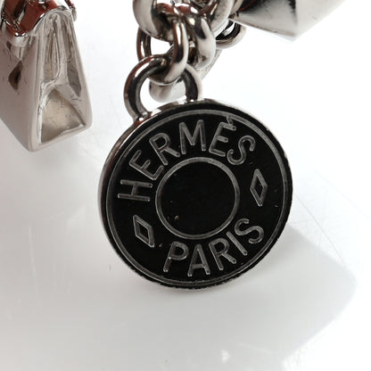 Hermes Palladium Silver Olga 5 Charms Chain Belt 4 of 6