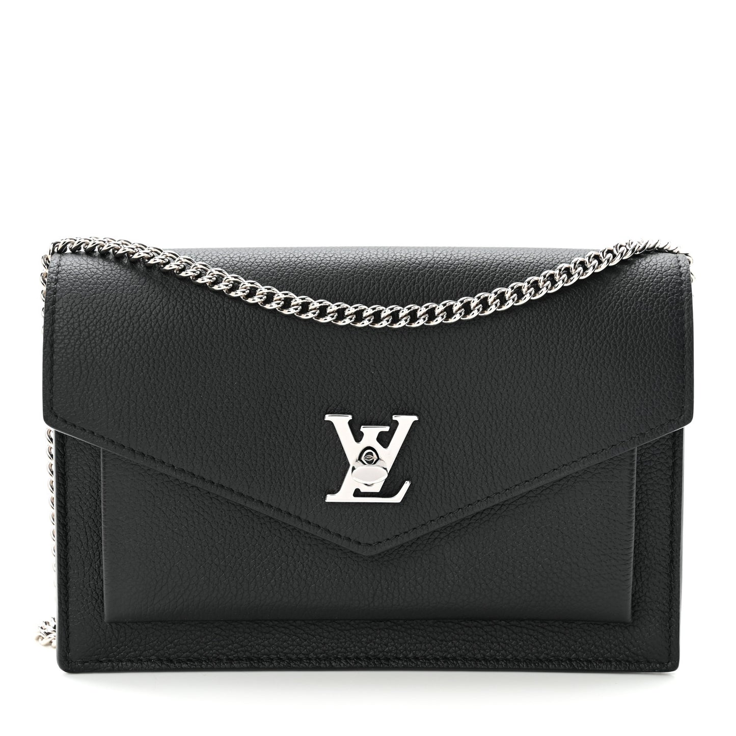 Soft Calfskin My Lockme Chain Pochette Black