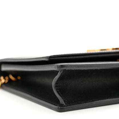 Saint Laurent Smooth Calfskin Classic Monogram Kate Tassel Chain Wallet Black 9 of 13