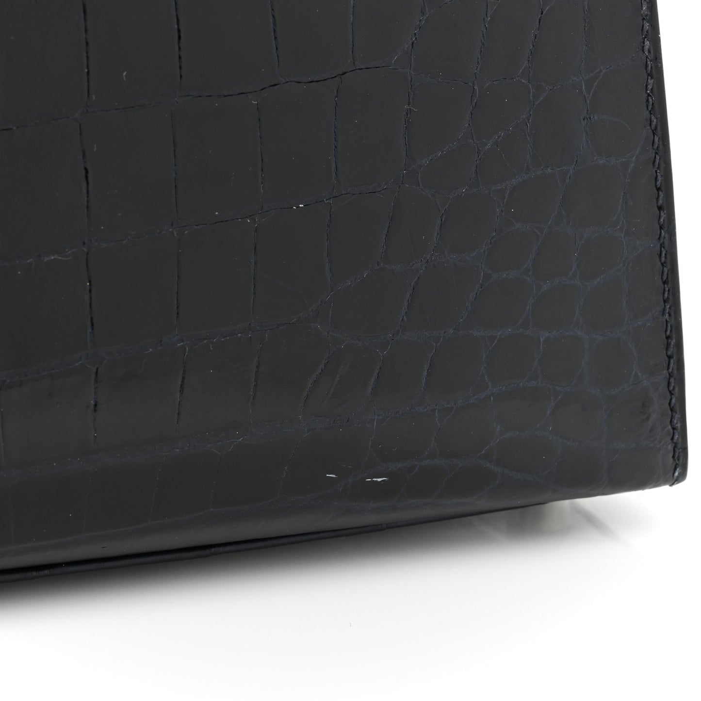 Shiny Niloticus Crocodile Kelly Sellier 28 Bleu Abysse