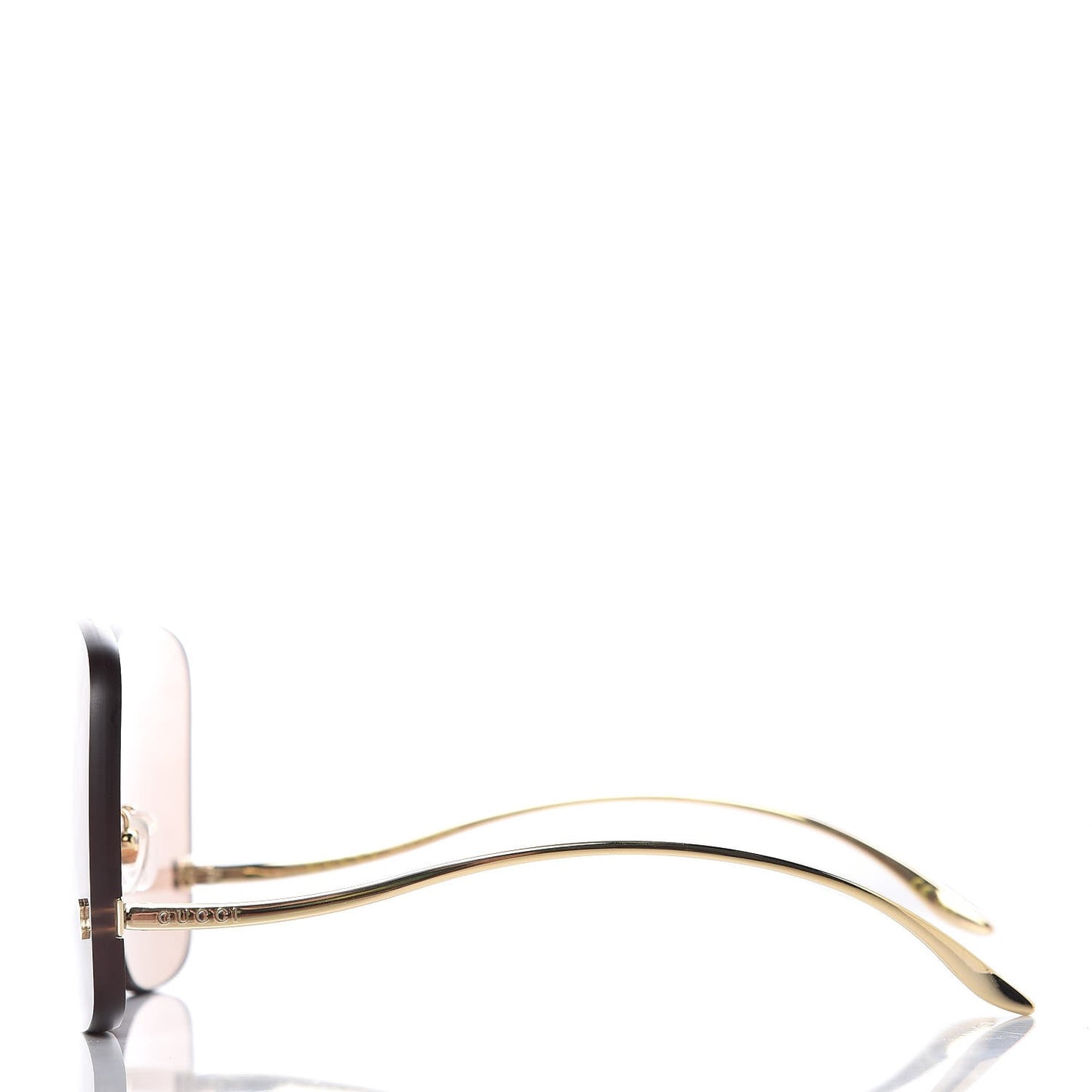 Rimless Sunglasses GG0355S Gold Flash Pink