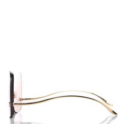 Gucci Rimless Sunglasses GG0355S Gold Flash Pink 4 of 8