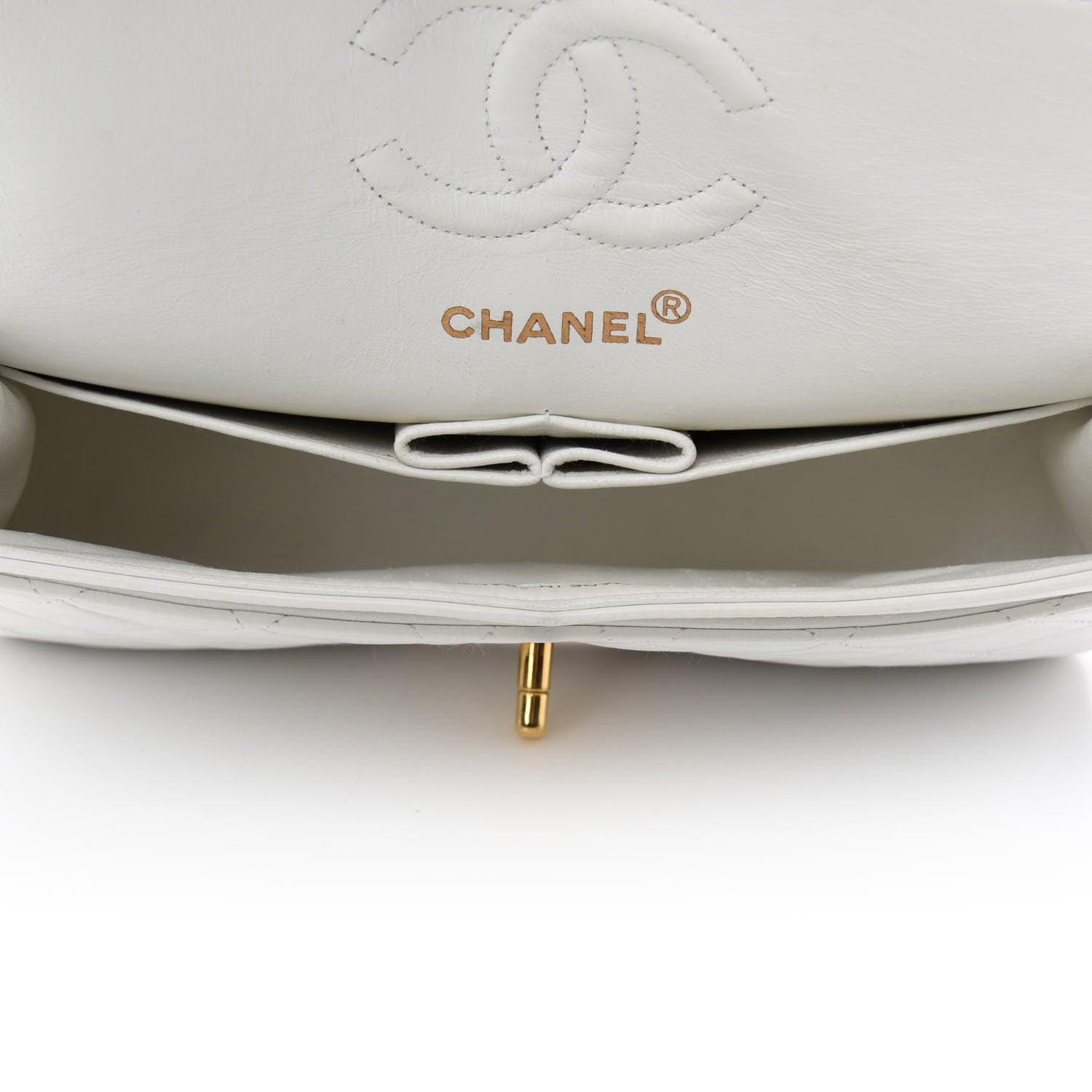 Chanel Lambskin Quilted Small Double Flap White 6 of 16