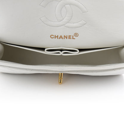 Chanel Lambskin Quilted Small Double Flap White 6 of 16