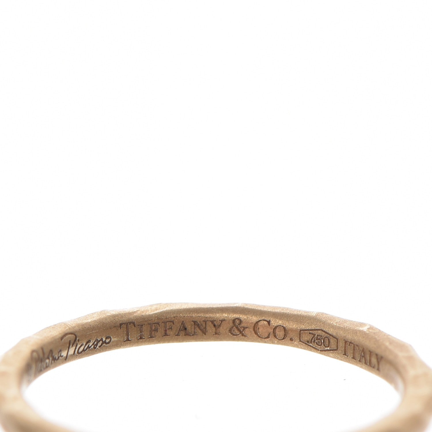 Tiffany 18K Yellow Gold Paloma Picasso Hammered Ring 5.25 4 of 7