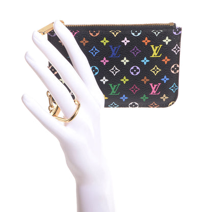 Louis Vuitton Monogram Multicolor Key Pouch Black Violet 2 of 7