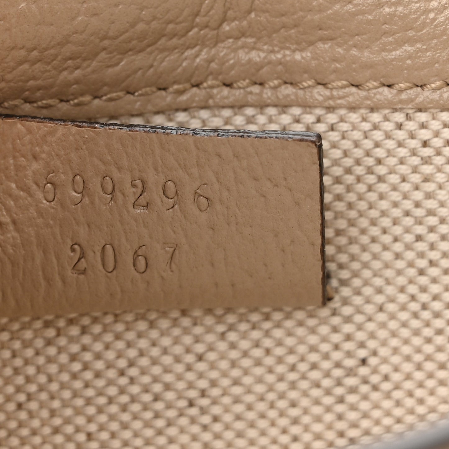 GG Supreme Monogram Textured Dollar Calfskin Mini Horsebit 1955 Shoulder Bag Beige Mystic White Oatmeal