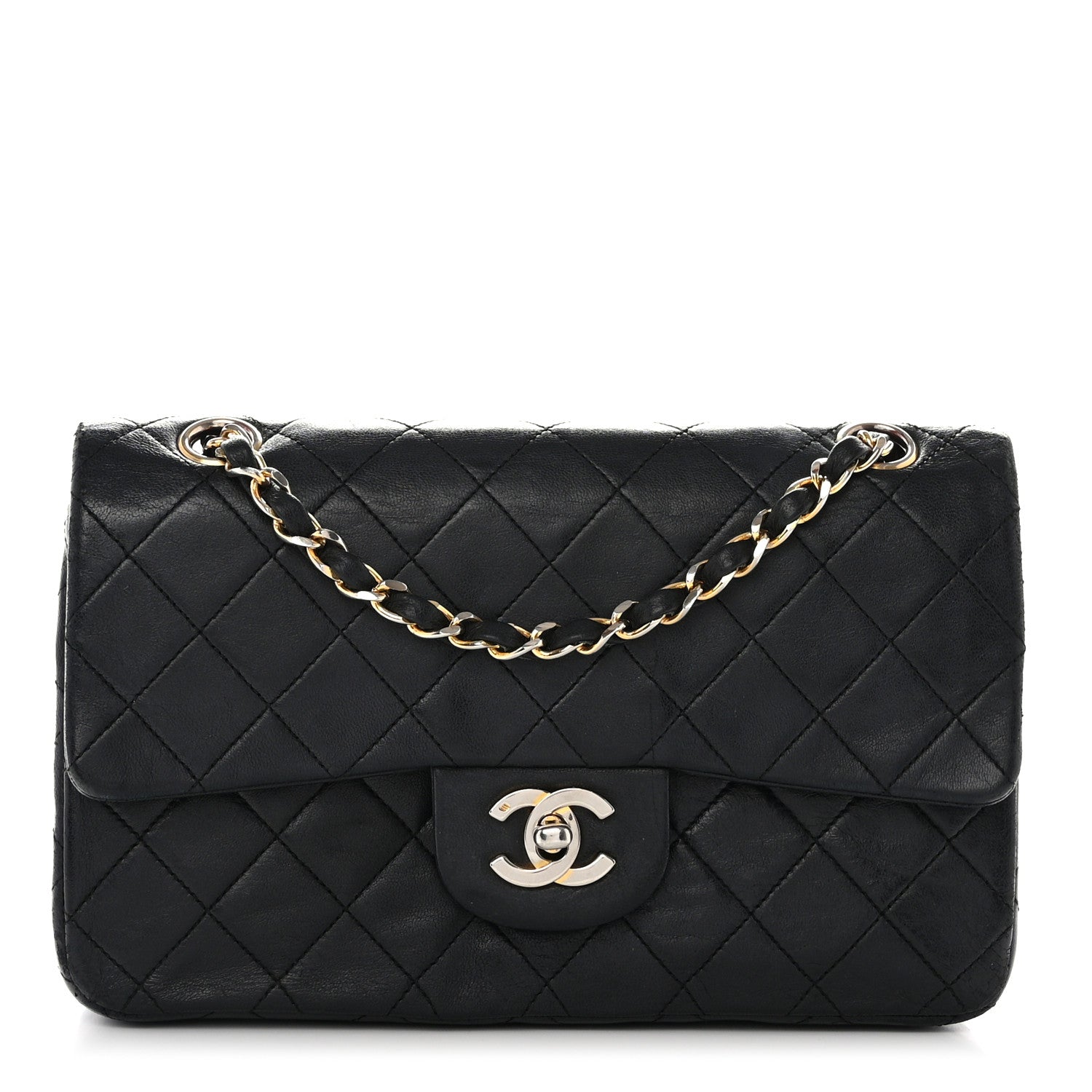 Chanel Lambskin Quilted Medium Double Flap Black 1 of 14