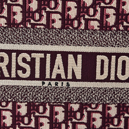 Christian Dior Oblique Large Book Tote Burgundy Multicolor 8 of 11