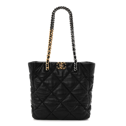 Chanel Lambskin Quilted Chanel 19 Shopping Bag Black 1 of 10
