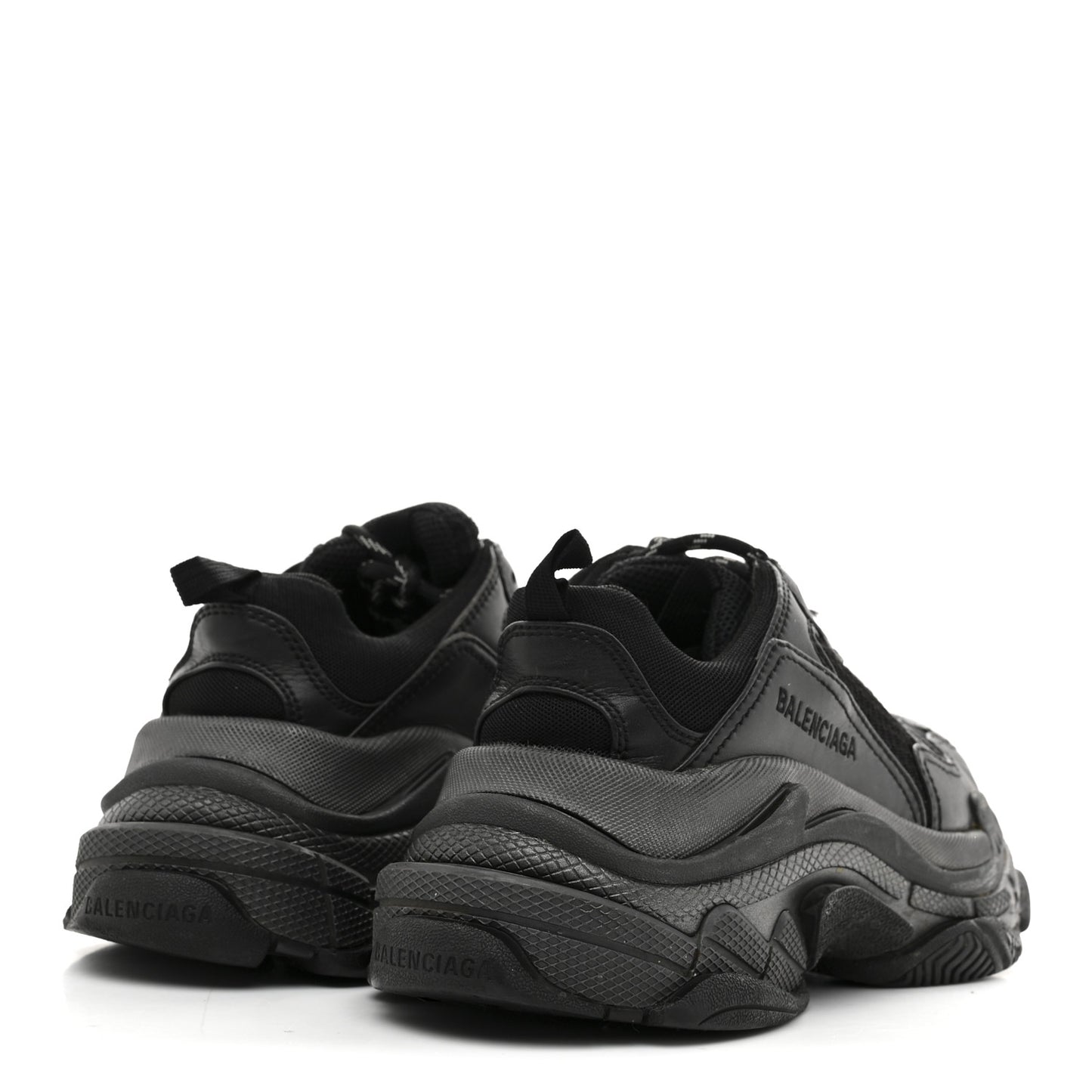 Fabric Mesh Womens Triple S Sneakers 38 Black