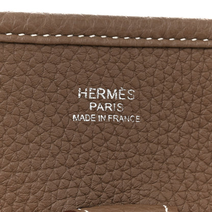Hermes Taurillon Clemence Evelyne III PM Etoupe 6 of 13