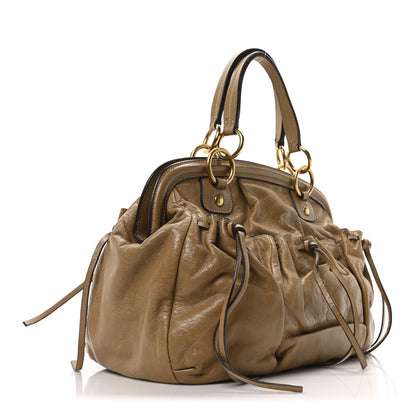 Miu Miu Nappa Lux Two Way Handbag Sabbia 3 of 9