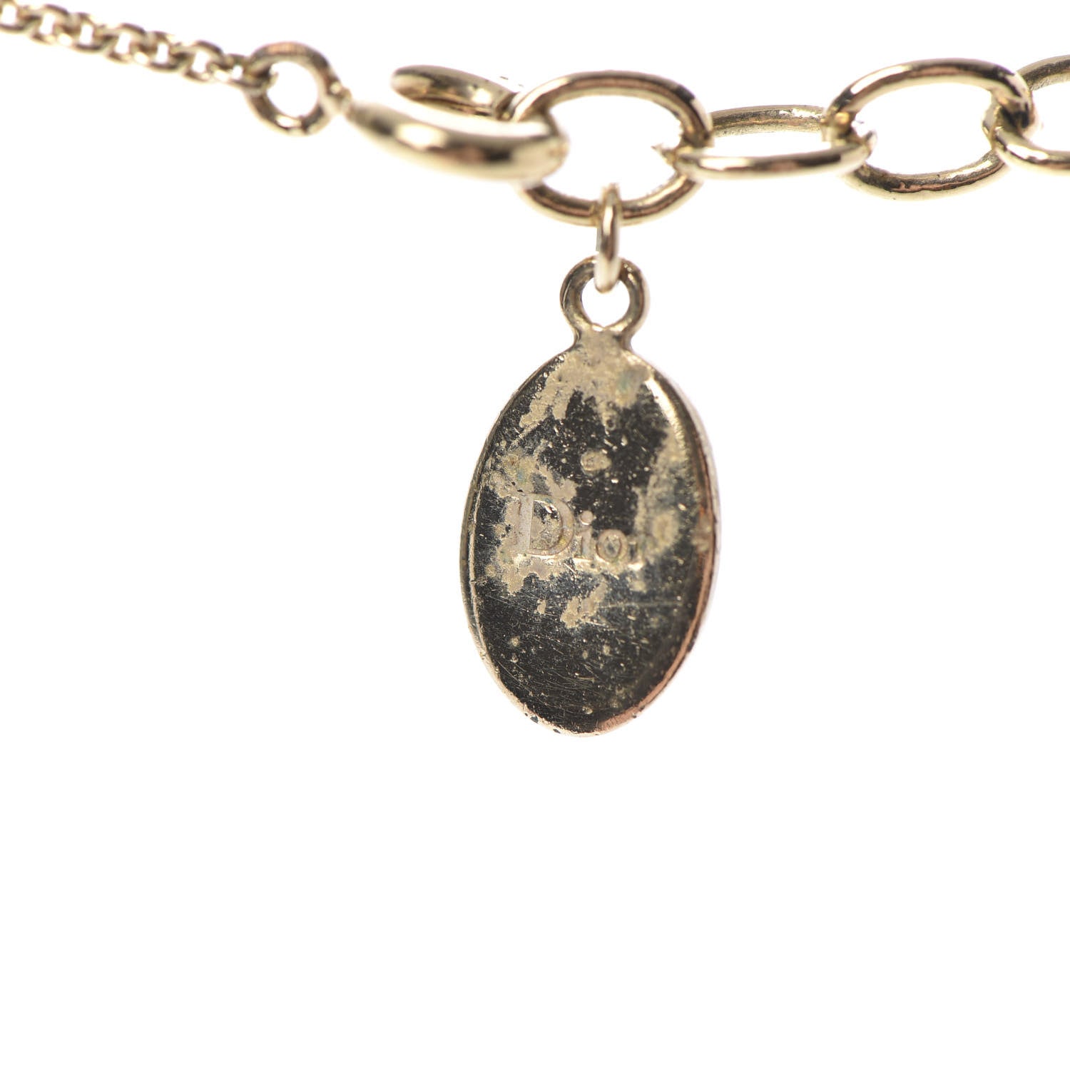 Christian Dior Pearl Cannage Mise En Dior Necklace Gold 6 of 7